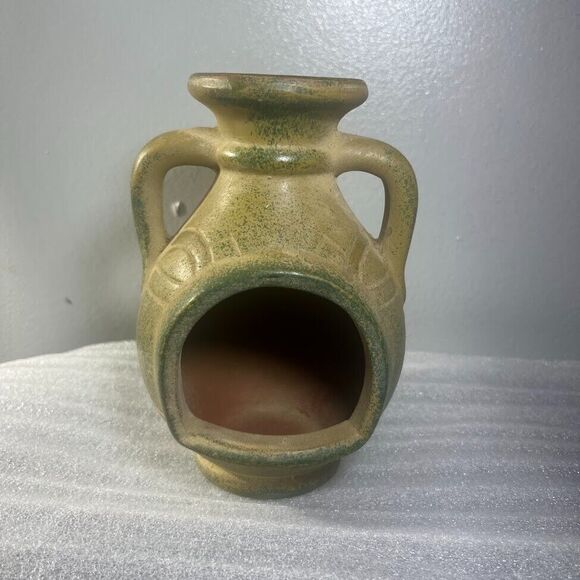 Southwest Handmade Vase Tea light Incense burner Aztec Native American 6”x 4” - Picture 1 of 15